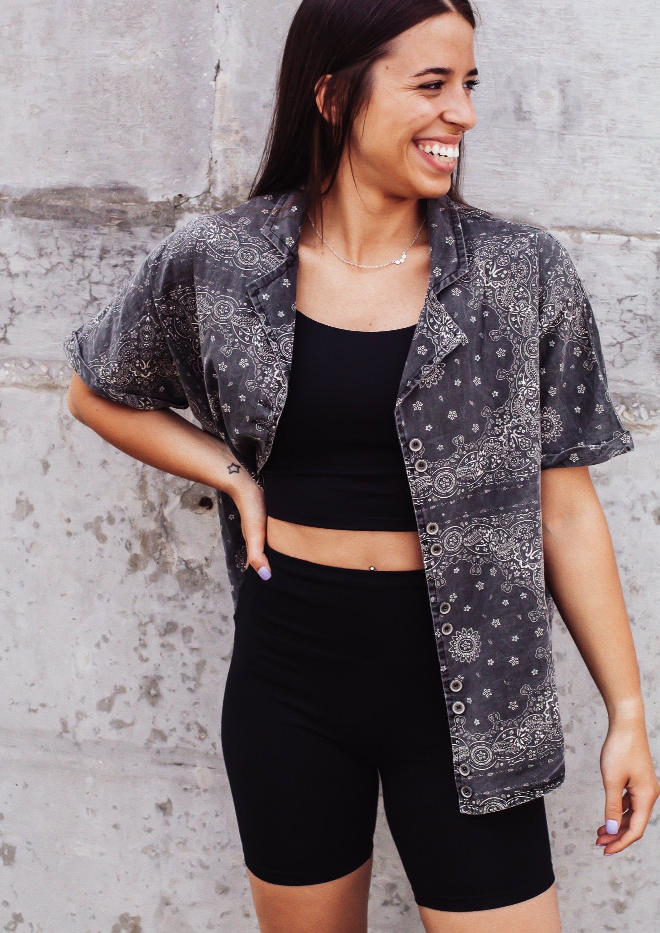 Out West 90's Bandana Button Up
