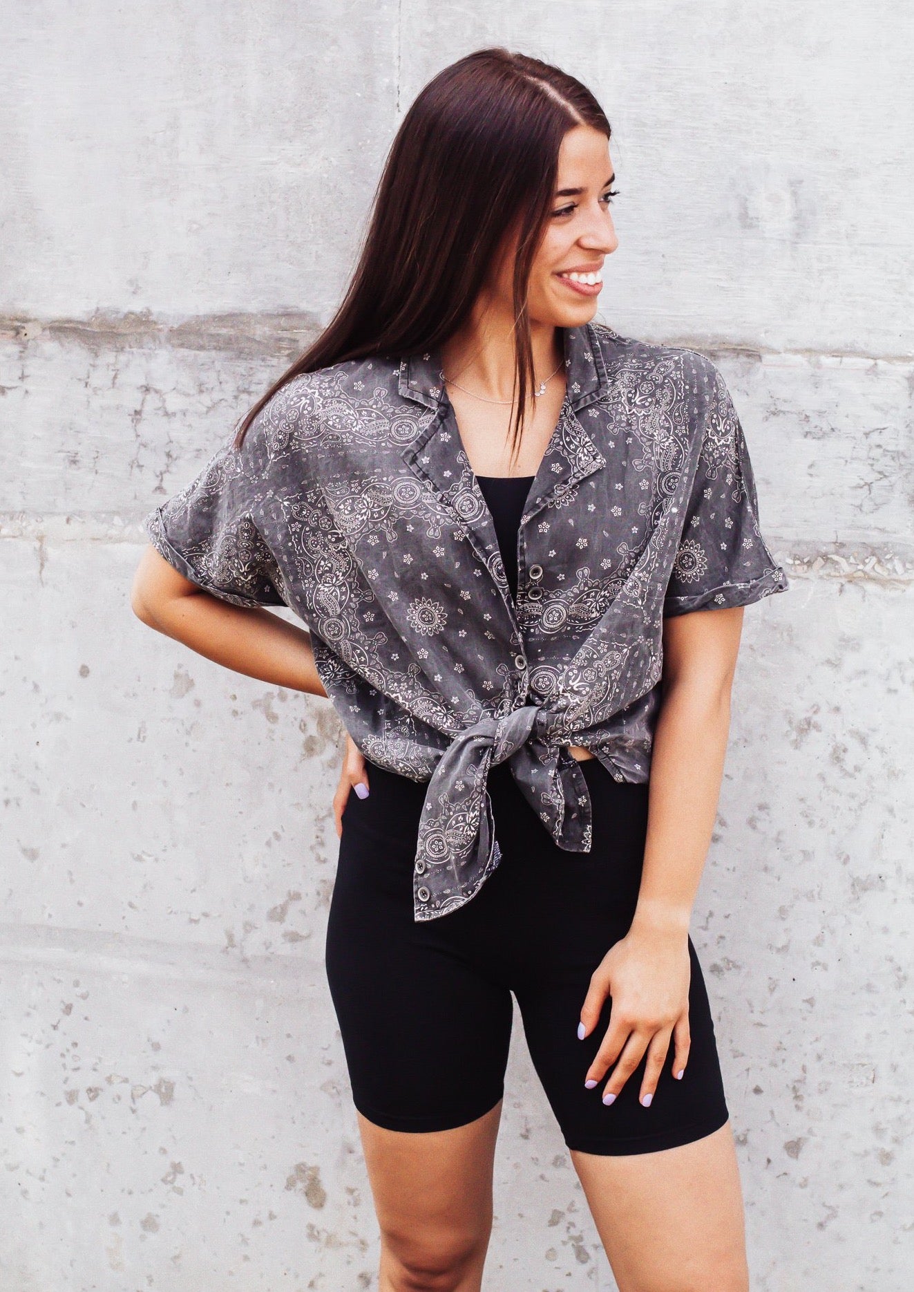Out West 90's Bandana Button Up