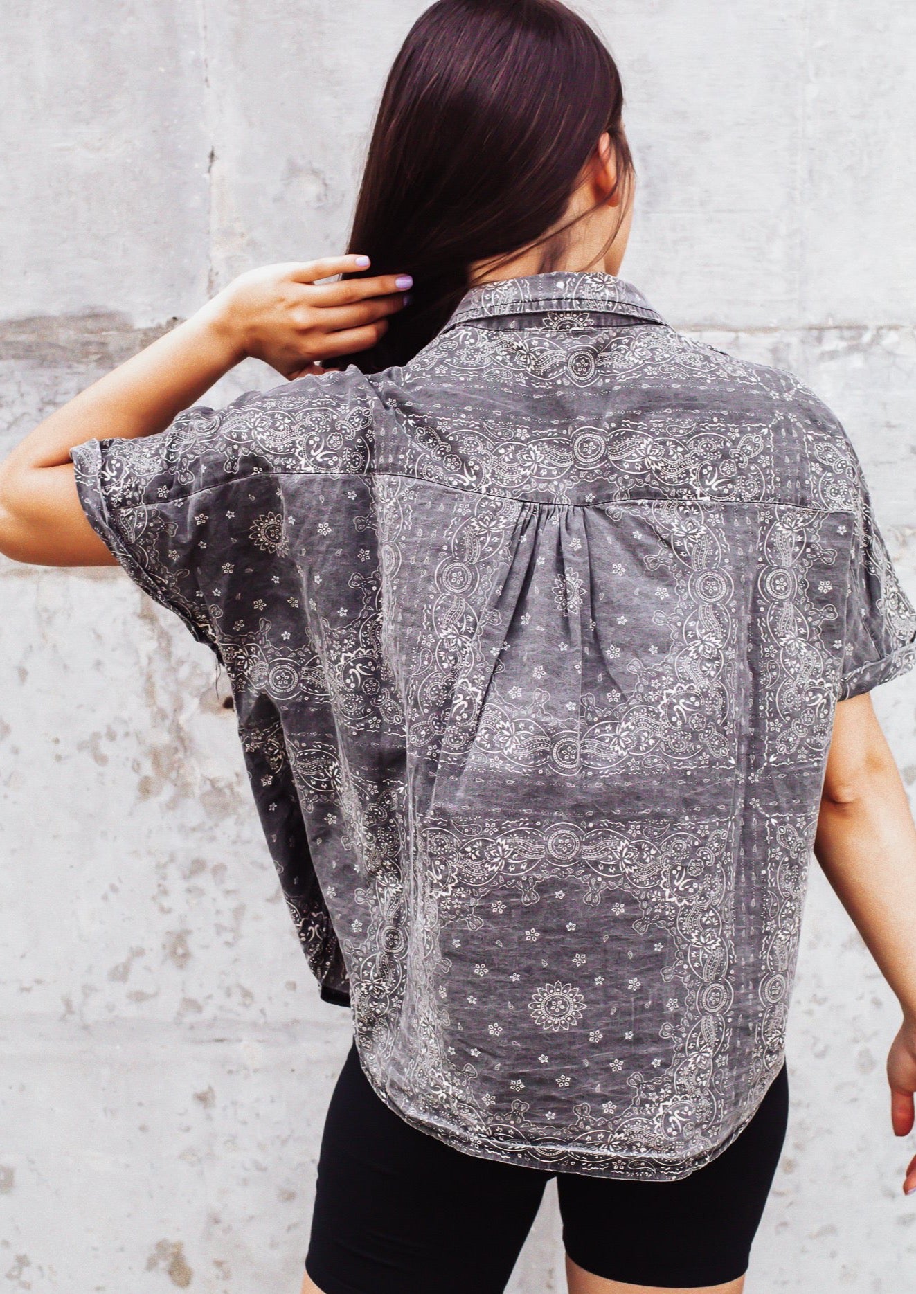 Out West 90's Bandana Button Up