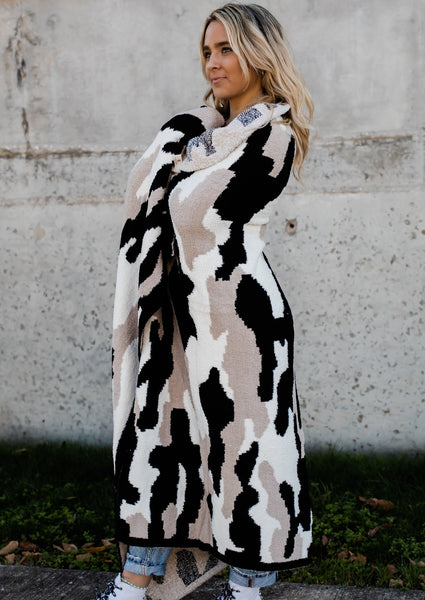 Comfy Luxe Camo Blanket - Blonde
