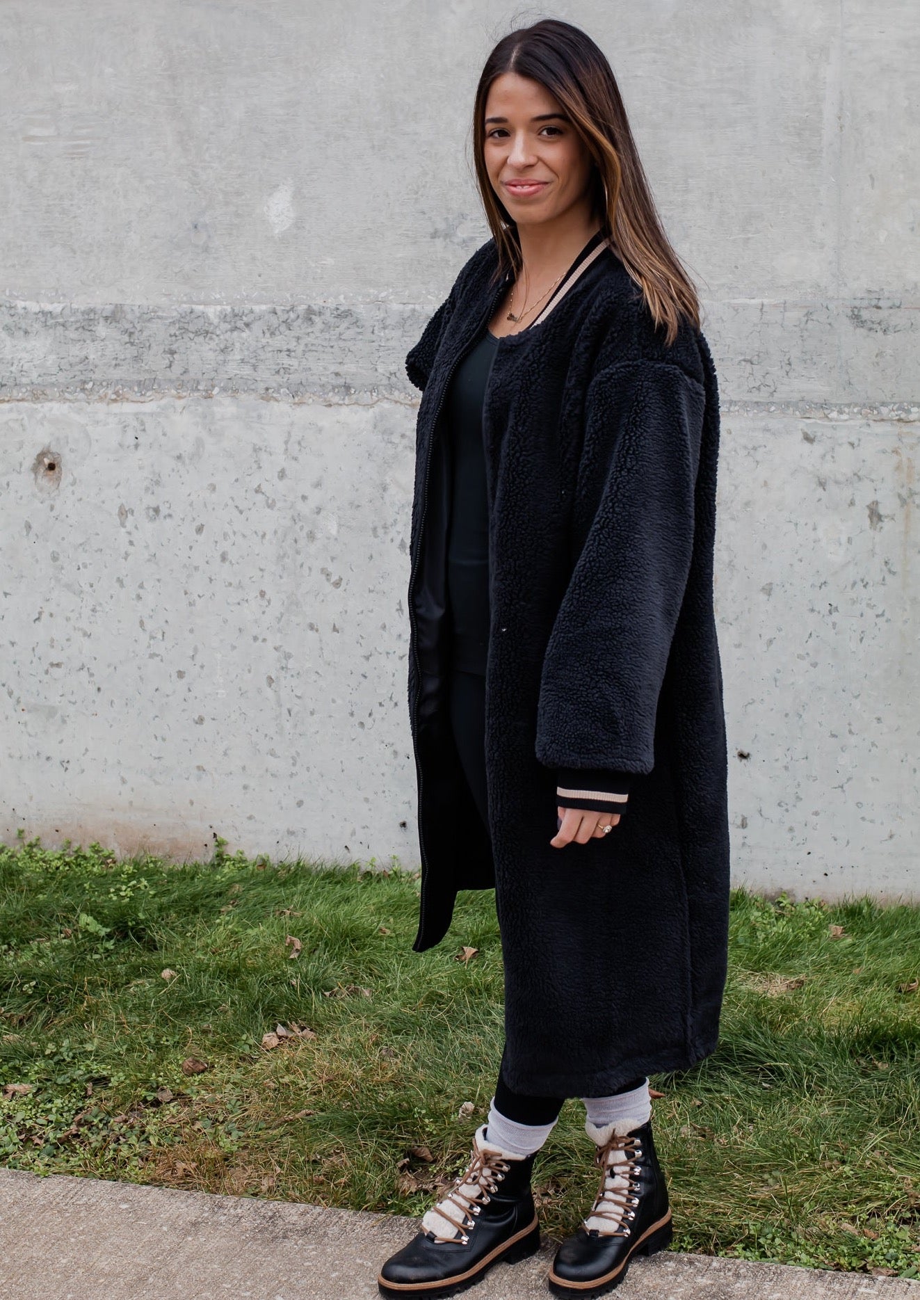 Bad Bitch Longline Teddy Zip Up (Kenzies Pick)