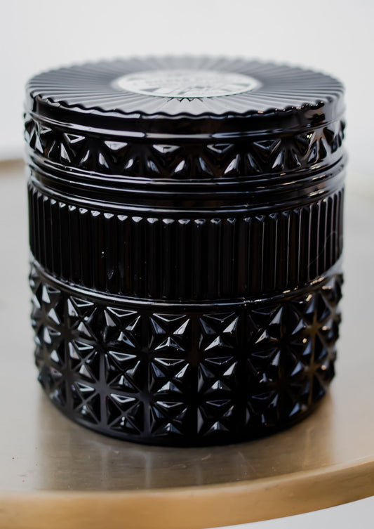 Smoked Clove & Tabac Gilded Faceted Jar, 11 oz- Capri Blue *Kenzies Pick*