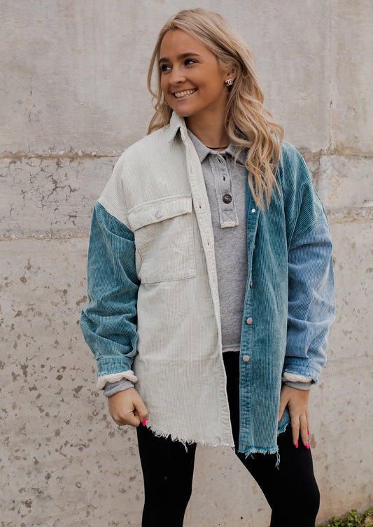 Coolest Girl On The Block Corduroy Jacket *Blues*