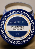Pineapple Flower Printed Travel Tin, 8.5oz - Capri Blue
