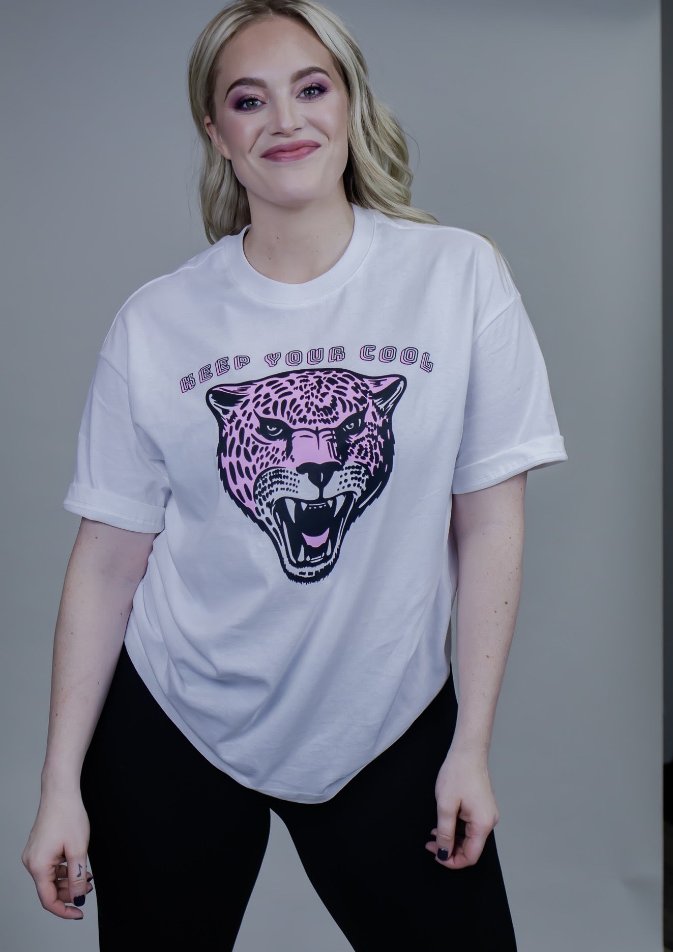 Exclusive Oversized Keep Your Cool Tee - White